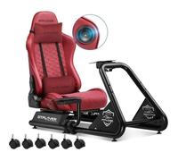 Simulateur de Conduite, Ssupport volant,Playseat,Siège de Simulation pour PC avec Haut-Parleurs,Burgundy