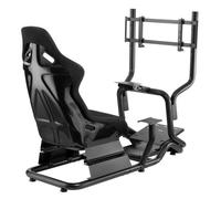 Simulateur de course - NANO RS - Cockpit 3 en 1 - Siège réglable - Support TV jusqu'à 50"" - 130kg max