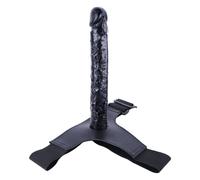 Simulateur de pénis Strap On Long Gode, Noir