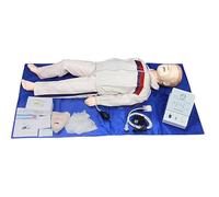 Simulateur de RCR complet avec mannequin en caoutchouc, adapté pour l'obstruction des voies respiratoires et les cas d'infarctus du myocarde.