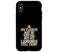 Simulateur de vol Aviation Gamer Sim Pilot Coque pour iPhone X/XS