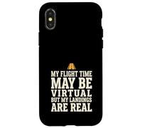 Simulateur de vol Aviation Gamer Sim Pilot Coque pour iPhone X/XS