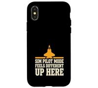 Simulateur de vol Aviation Gamer Sim Pilot Coque pour iPhone X/XS