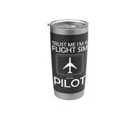 Simulateur de vol passionné de pilote à quatre moteurs aviation Gobelet isotherme en acier inoxydable double paroi