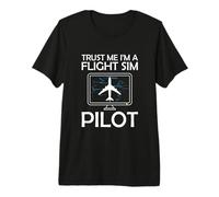 Simulateur de vol passionné de Pilote à Quatre Moteurs Aviation T-Shirt Haut de Gamme