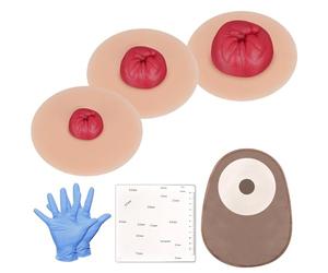 Simulateurs de colostomie adhésifs, ensemble de modèles de formation à la stomie, modèles de pratique de soins de stomie multi-teintes pour la formation médicale et l'éducation des patients - Léger