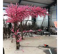 Simulation arbre de fleur de pêche, arbres de fleur de cerisier artificiels, grande plante à la main fausse fleur de soie intérieure de fête de fête en plein air du centre commercial 2,5x2,5m /