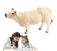 Simulation Cognitive d'un Animal de la Ferme - Modèle de Vache pour - Figurine réaliste Flöhlberg - Jouet Ferme de bœuf Charolais - Décoration Animale en PVC pour l'éducation des et la