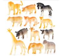 Simulation D'animaux Safari Version Dorée 12 Pièces, Jouet En Plastique, Forêt, Jungle, Jouet D'apprentissage Éducatif Pour Enfants, Cadeau