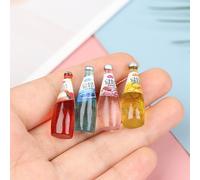Simulation De Boisson Gazeuse Aux Fruits En Résine, Mini Échelle 1:12, Boisson Pour Décoration De Maison De Poupée Miniature, 3.5x1cm, 10 Pièces