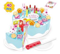 Simulation De Gâteau D'anniversaire Pour Enfants 40-82, Jouet Avec Musique Légère, Ensemble De Cuisine, Jouets Alimentaires, Cadeaux D'anniversaire Pour Enfants, Pièces/Ensemble