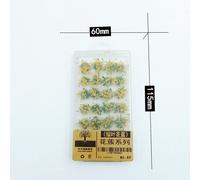 Simulation De Grappes De Fleurs À Faire Soi-Même, 28 Pièces, Échelle 1:35/1:48/1:72/1:87, Tableau De Sable, Feuilles Vertes, Fleurs Jaunes