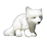 Simulation de Renard Blanc en Peluche, poupée de Renard Arctique, Ornement Animal Doux et Mignon, Cadeau d'anniversaire