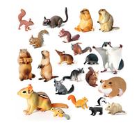 Simulation de rongeur sauvage, taupe, Opossum, éclat, marmotte, cochon d'inde, écureuil volant, souris, modèle Animal, Figurines de décoration, jouets Marmot A