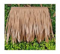 Simulation de tuile de chaume Fausse paille PVC plastique chaume retardateur de flamme anti-corrosion Hair Grass Tile Farmhouse Log Cabin Gazebo Roof Decoration(Yellow a,10pcs)