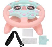 Simulation de volant pour enfants Jouet d'initiation précoce avec base Cadeau d'anniversairespink