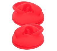 Simulation D'oreille en Silicone Rouge, Lot de 2, pour Piercing | Modèle Réaliste, Plastique Souple, Usage en Vitrine et Entraînement, Compatible Clous et Bijoux
