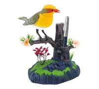 Simulation Electronic Bird - Chirping Pen Organizer, Interactive Sound Effects | Commentaires de mouvement réaliste, ornement de bureau décoratif pour le salon, la chambre à coucher, l'école de Pasc