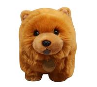 Simulation en Peluche Chow Chow - de Canine Moelleuse, créature de Peluche Confortable, Sculpture de Chiot en Tissu, Forme Animale détaillée en Fausse Fourrure avec Aspect c