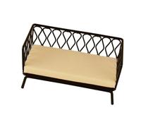Simulation Iron Couch Model Figure for 1/12 Doll House Decoration Living Scene Setting Microlandscape Accessories Doll House Accessories