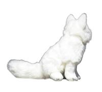 Simulation Mignon Renard en Peluche poupée Blanc Renard poupée Arctique Renard Jouet décoration modèle Animal Doux et Mignon Cadeau