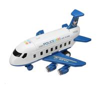 Simulation Multicolore Grande Taille Musique Histoire Piste Inertie Avion Passager Avion Avion De Ligne Moule Sous Pression Modèle Jouet Pour Enfants Cadeau,Blue
