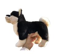 Simulation Noire Shiba Inu en Peluche poupée Debout Posture Chiot en Peluche Doux et Mignon Petit Animal Cadeau d'éducation précoce décoration de la Maison