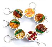 Simulation Nourriture Charmes Nouilles Porte-clés Chinois Bleu et Blanc Porcelaine Alimentaire Bol Mini Téléphone Portable Sangle Pendentif 1 pcsDurabilité