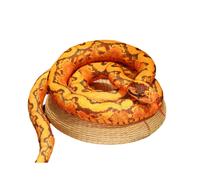 Simulation Python Peluche Python Géant Peluche Animal Peluche Poupée Halloween Décoration Cadeau Orange Anneau Python