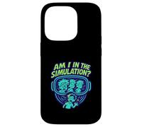 Simulation Question Drôle Sci-FI Cartoon Graphic Coque pour iPhone 14 Pro