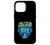 Simulation Question Drôle Sci-FI Cartoon Graphic Coque pour iPhone 16 Pro Max