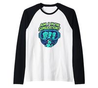 Simulation Question Drôle Sci-FI Cartoon Graphic Manche Raglan