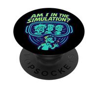 Simulation Question Drôle Sci-FI Cartoon Graphic PopSockets PopGrip Adhésif