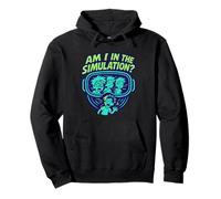 Simulation Question Drôle Sci-FI Cartoon Graphic Sweat à Capuche