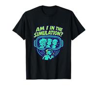 Simulation Question Drôle Sci-FI Cartoon Graphic T-Shirt
