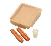 Simulation Street Food Petit déjeuner Miniatures avec plateau de service Lait de soja Bâton de pain frit Figurine Accessoires de maison de poupée Meubles de maison de poupée