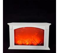 Simulée LED Cheminée Lanterne USB & Batterie Alimentée Lumière Sans Flamme Avec Émulation Table de Flamme Lampe Décorative Cuivre Cheminée Ornament Pour Décor Accueil Confortable Brûleur De Bûche