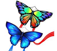 Simxkai 2er Schmetterling Kite für Kinder und Erwachsene, Einfliegender für Einsteiger