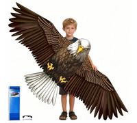 Simxkai Cerf-Volant Aigle - Motif Oiseau de Proie réaliste pour Aventure en Plein air