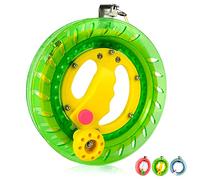 Simxkai Bobine de corde pour cerf-volant, enrouleur de ligne, livré avec serrure, 20,3 cm avec ligne de 300 m (vert)