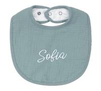 SIMYJOY Bavoirs Bebe Naissance Bavoir Bandana Personnalisé DIY avec Prenom Coton Doux Absorbant Nourrissons Unisex Garçons Filles Vert