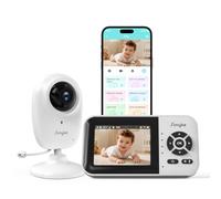 Simyke Babyphone 1080P caméra Double Connexion, écran 2,8" sans WiFi et app Smartphone WiFi 2,4 GHz, Vision Nocturne Nette, Dialogue bidirectionnel, alertes intelligentes, portée 360 m