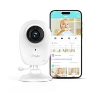 Simyke Babyphone, Caméra Bébé WiFi 1080p, contrôle app, Vision Nocturne, Notifications en Temps réel, Lecture vidéo avec Stockage Cloud ou Carte SD, Capture Automatique et Alerte de sécurité