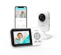 Simyke Moniteur de bébé avec caméra et écran de 2,8", sans WiFi avec mode conversation bidirectionnelle et mode VOX, vision nocturne et capteur de température, moniteur vidéo portable pour bébé