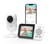 Simyke Moniteur vidéo pour bébé, caméra WiFi pour bébé, affichage de 2,8 pouces et contrôle des applications