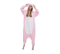 SimZoo Adulte Animal Onesie Pyjama, Hommes Et Femmes Cochon Cosplay Costume VêTements De Nuit, One-Piece Unisex Homewear Large