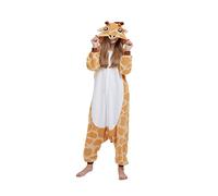SimZoo Animal One Piece Pyjama Adulte Hommes Femmes Girafe Cosplay Costume VêTements De Nuit One Piece Unisexe Home Wear