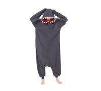 SimZoo Animal Onesie Pyjama pour Adultes Hommes Femmes Gris Requin Costume VêTements De Nuit Une PièCe Unisexe Homewear