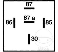 SIN MARCA Relais inverseur 5 pôles avec support 12V 40A
