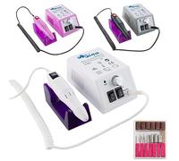 Sina Kit Ponceuse Électrique Professionnelle pour Ongles | Lime à Ongles Manucure & Pédicure | Modèle Eco Line | Blanche